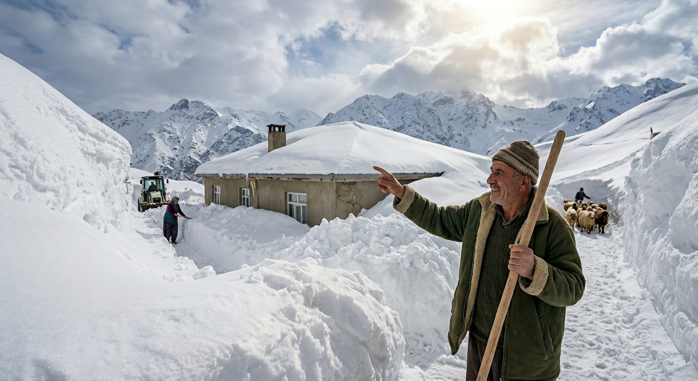 Nisan Ayında Kar Sürprizi: Hakkari’de Kar Kalınlığı 2 Metreyi Aştı